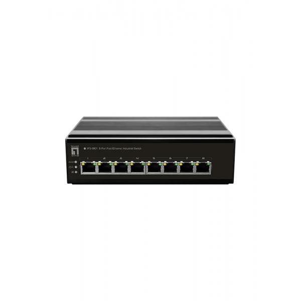Levelone IfS-0801, Non Gestito, Fast Ethernet (10/100), Full Duplex, Montaggio A Parete