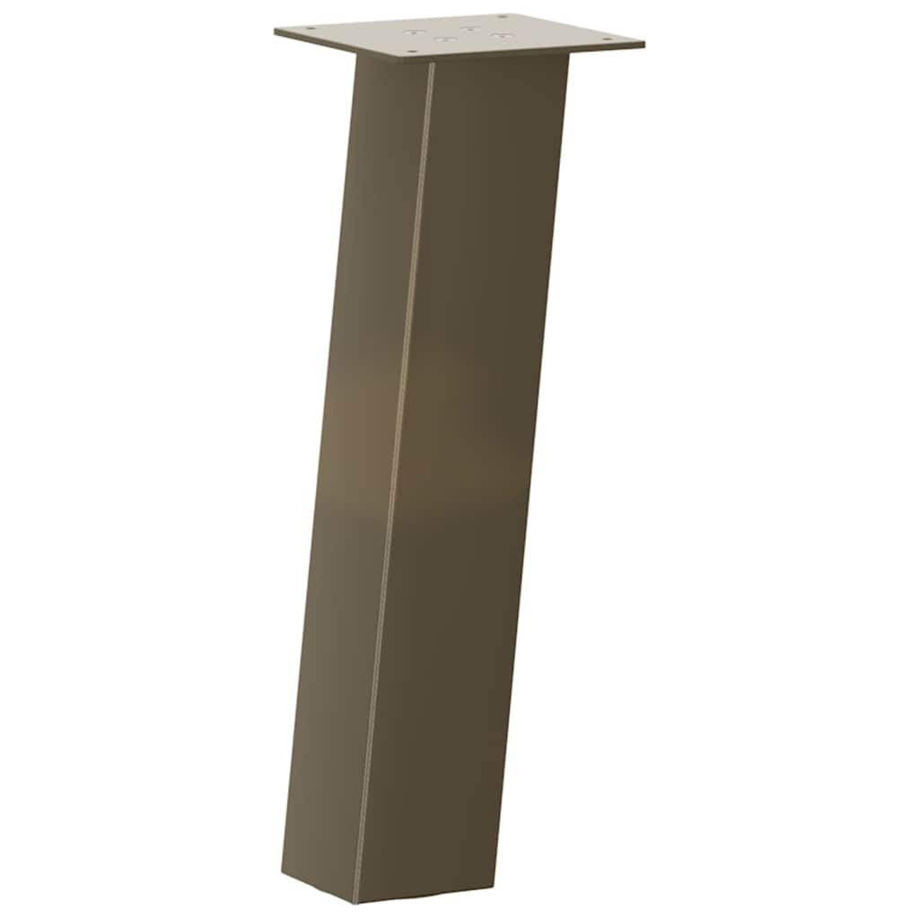 vidaXL Patas para mesa de centro 4 unidades de acero natural, 42 cm, acero - Image 4
