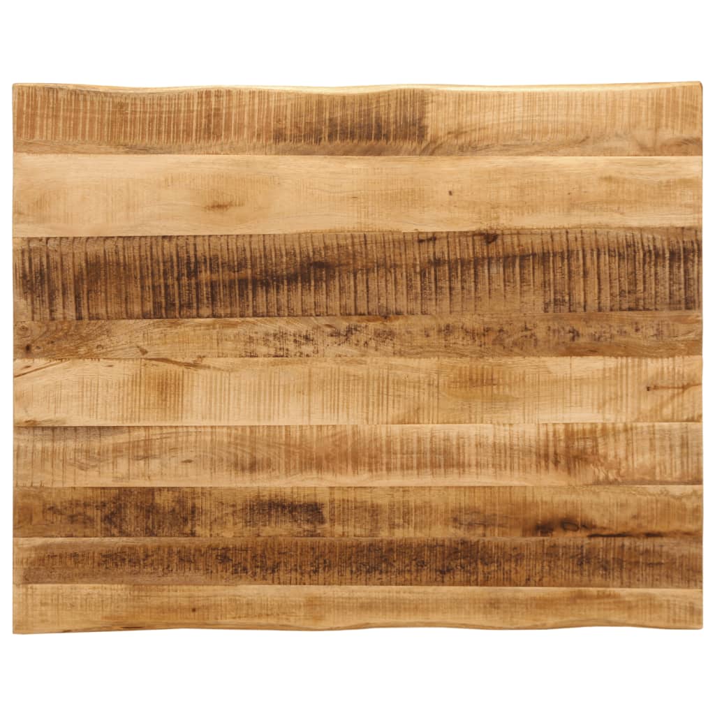 vidaXL Tablero de mesa borde natural madera mango rugosa 100x80x3,8 cm