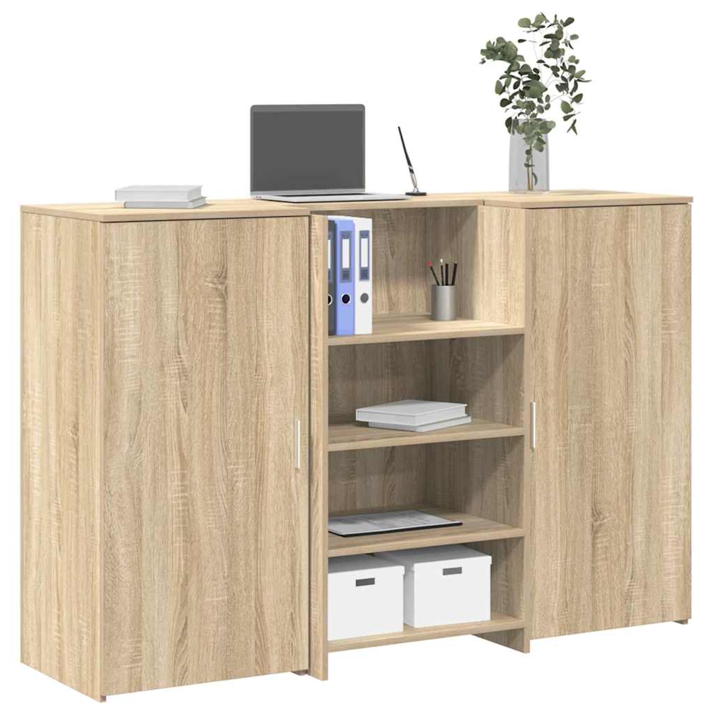 vidaXL Mostrador de recepción roble sonoma 155x50x103,5 cm