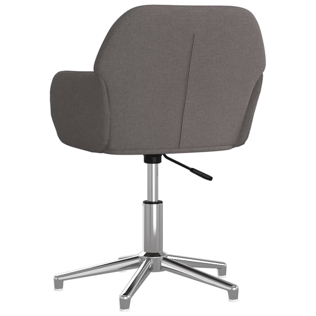vidaXL Silla de oficina giratoria tela gris oscuro - Image 5