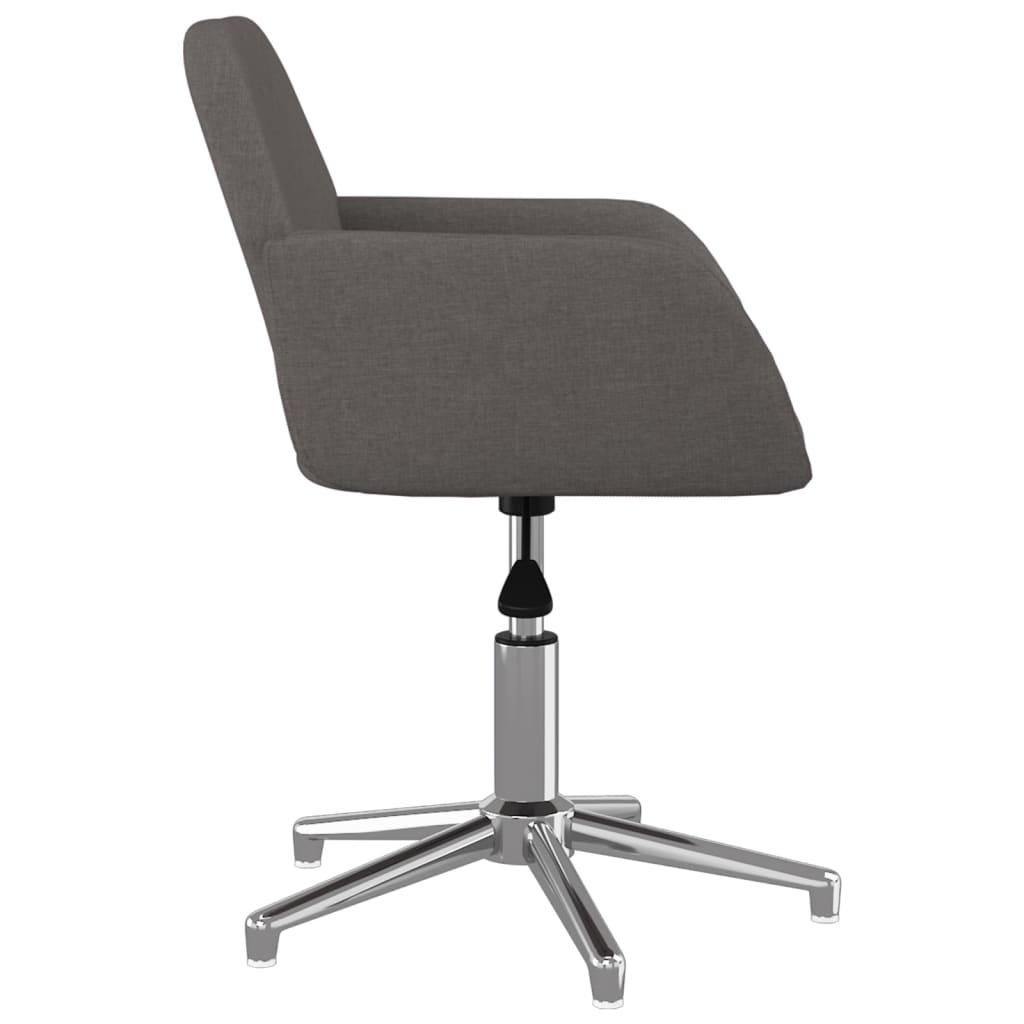 vidaXL Silla de oficina giratoria tela gris oscuro - Image 4