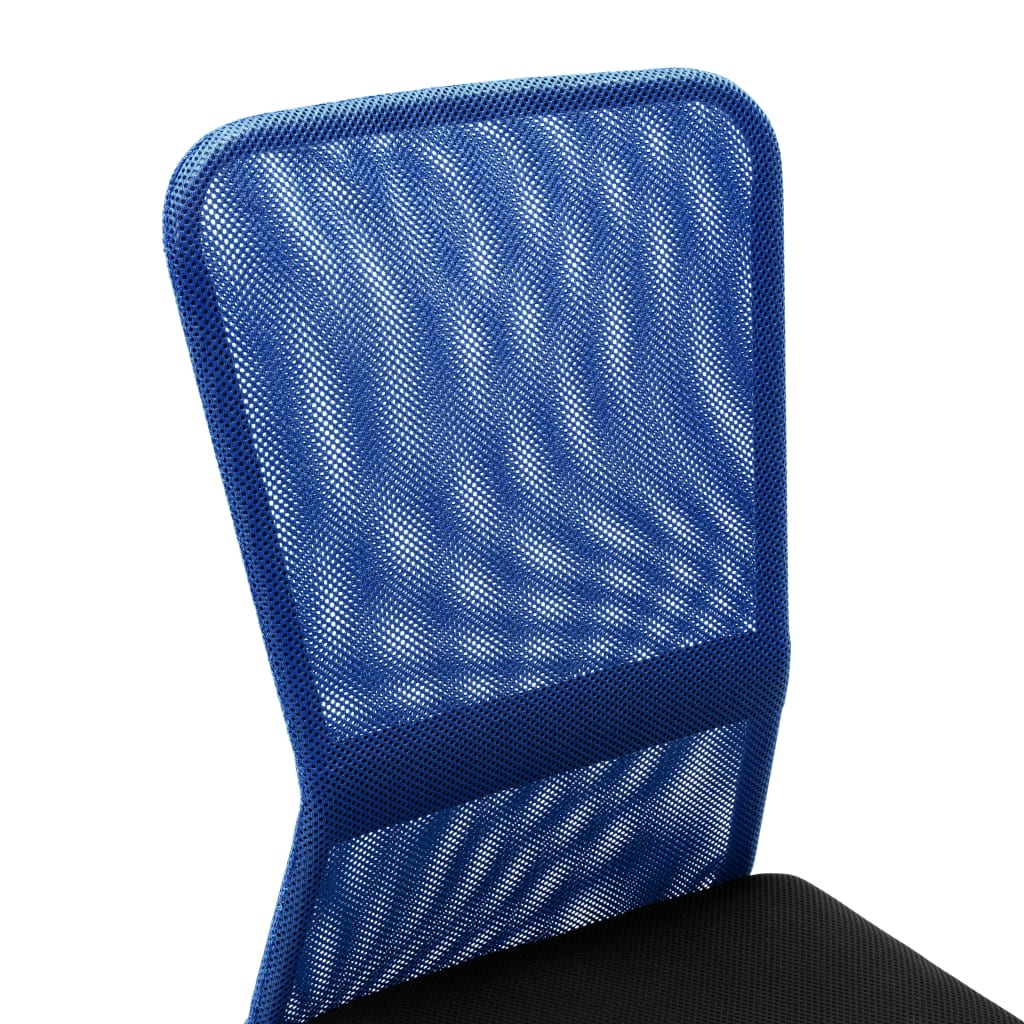 vidaXL Silla de oficina de tela de malla negra y azul 44x52x100 cm - Image 5