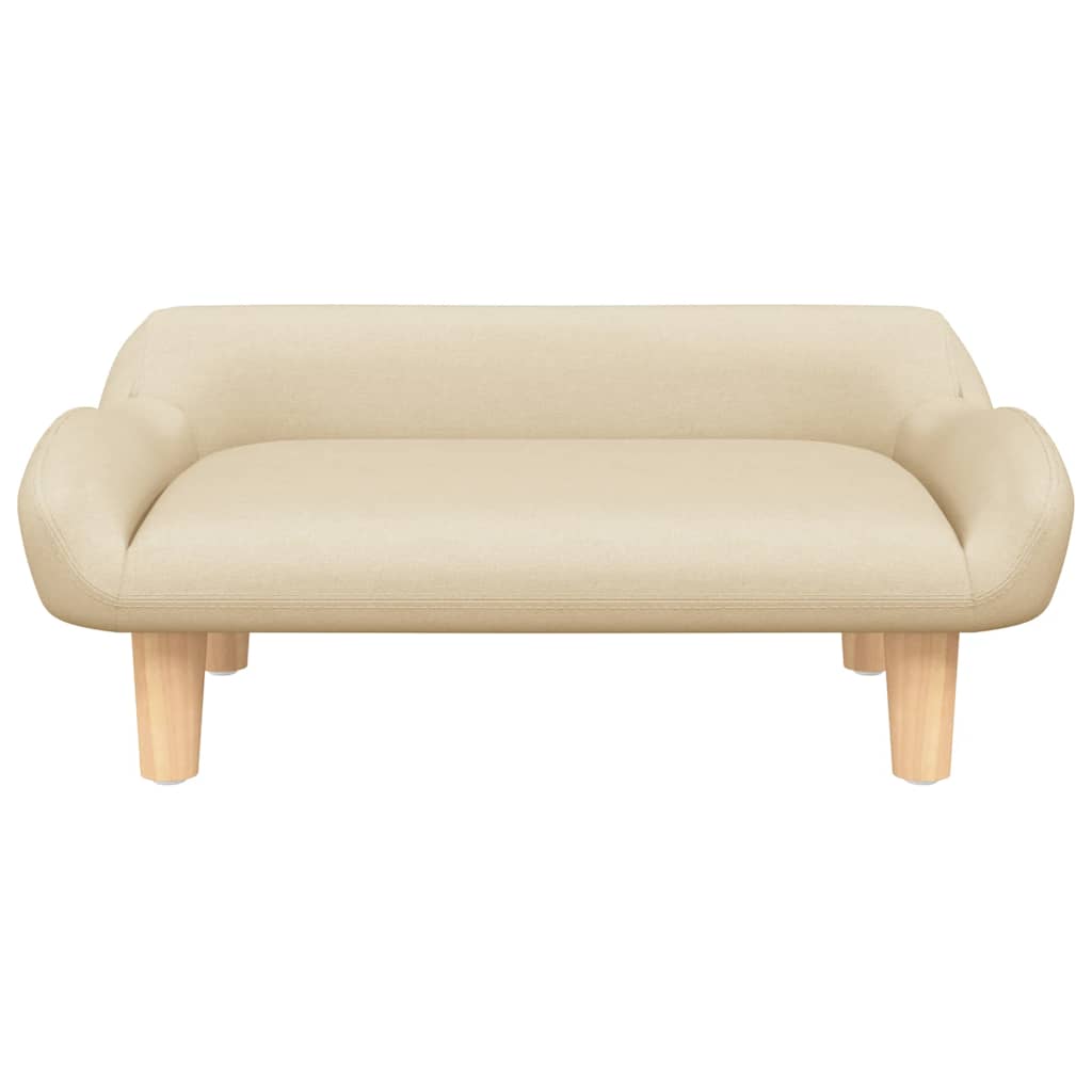 vidaXL Hundebett Creme 70x40x24 cm Stoff - Image 3