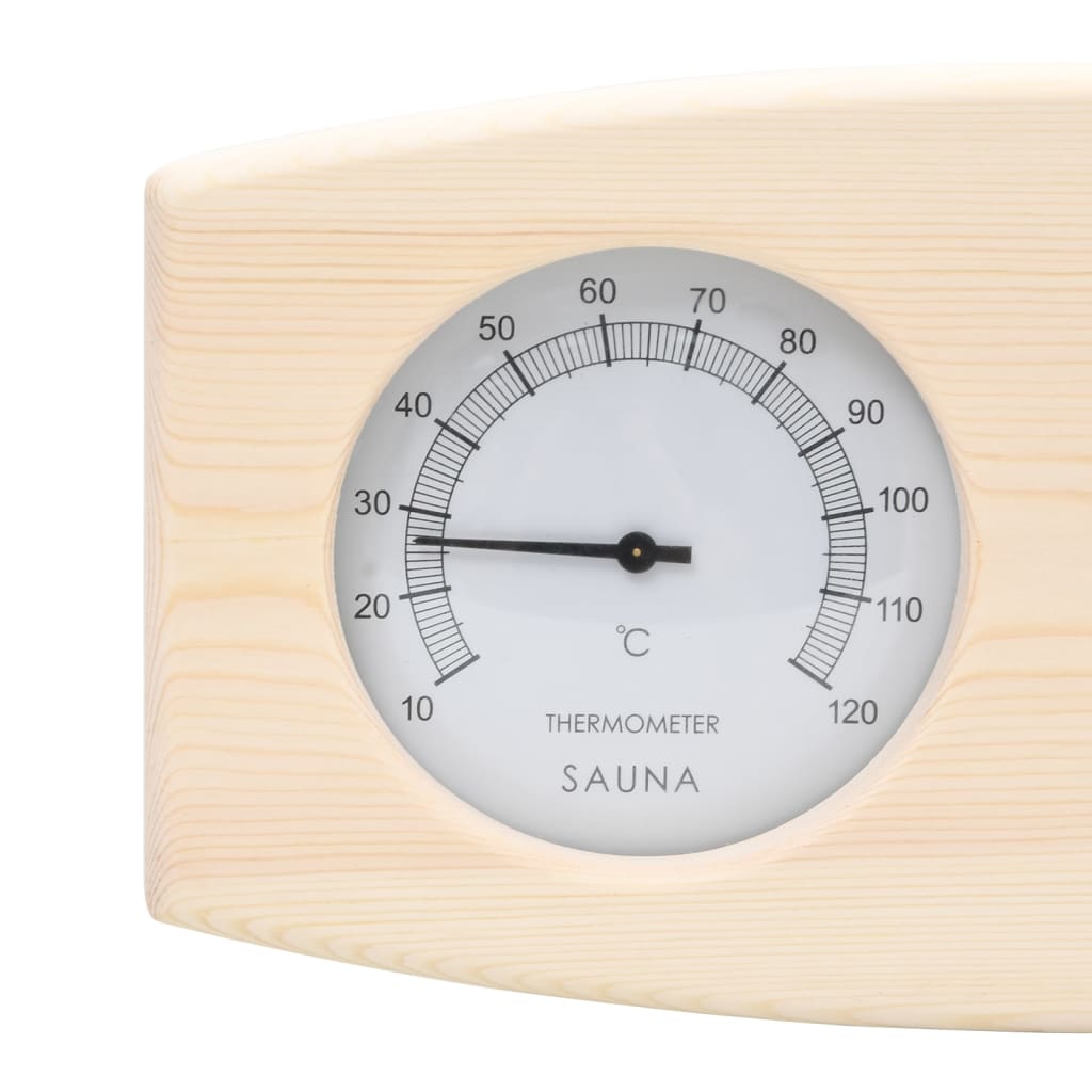 vidaXL 2-in-1 Sauna-Hygrothermograph und Sanduhr Set Massivholz Kiefer - Image 6