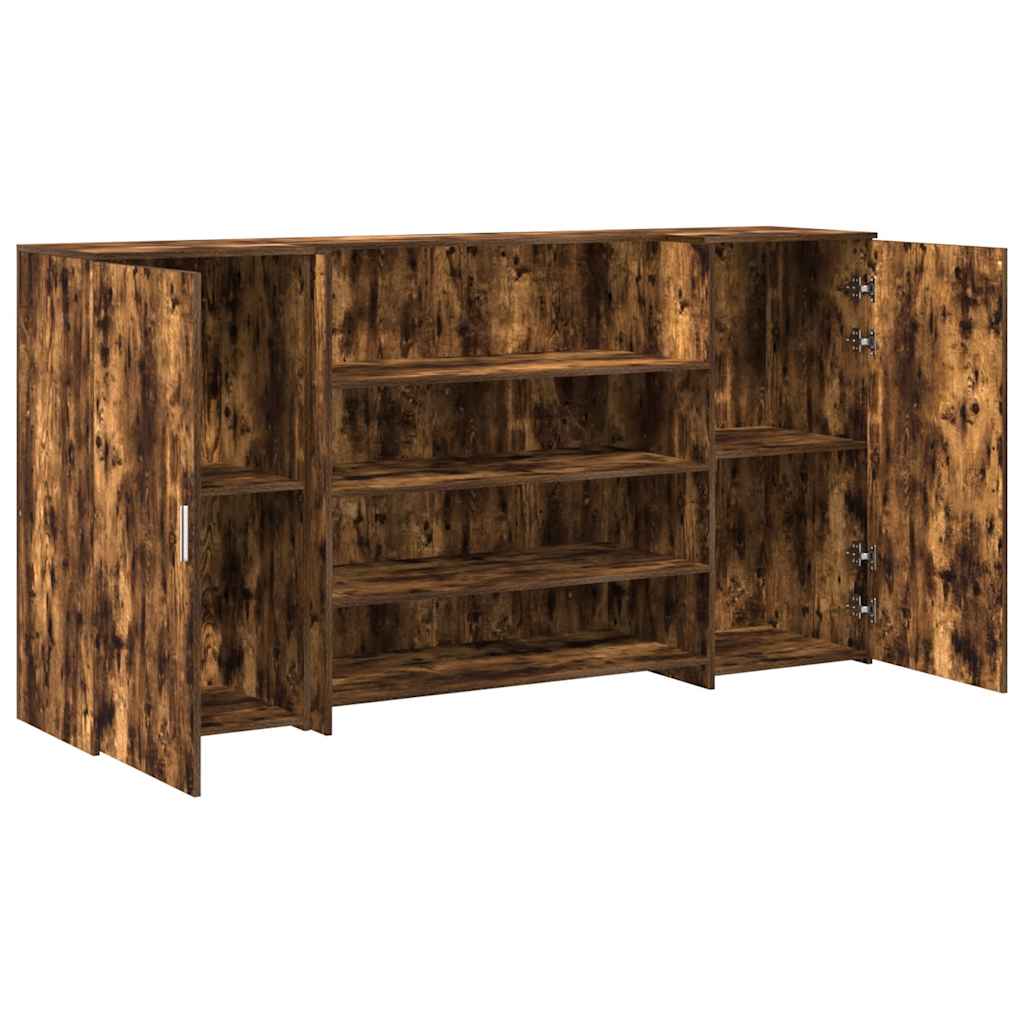 vidaXL Empfangstheke Räuchereiche 200x50x103,5 cm Holzwerkstoff - Image 6