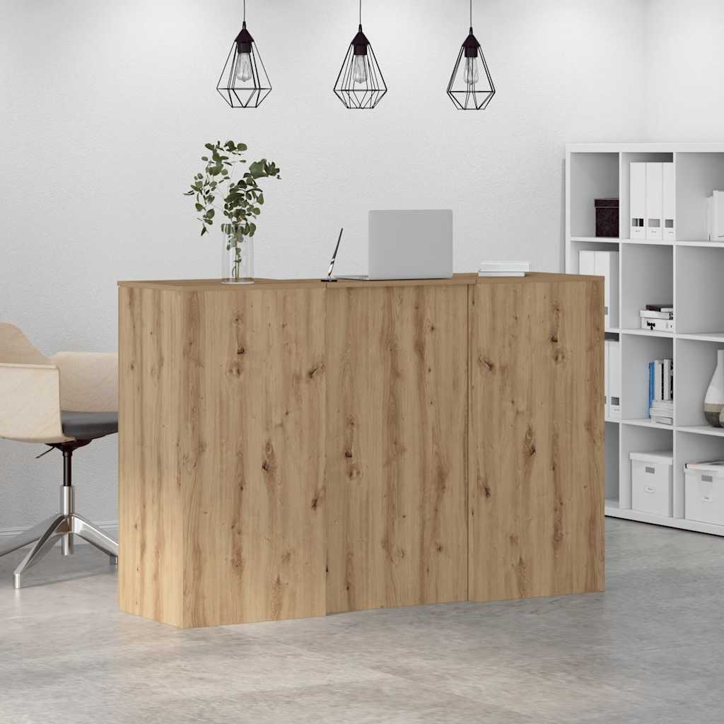 vidaXL Empfangstheke Artisan-Eiche 155x50x103,5 cm Holzwerkstoff - Image 4