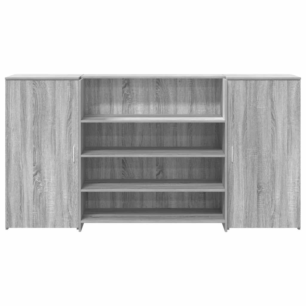 vidaXL Empfangstheke Grau Sonoma 200x50x103,5 cm Holzwerkstoff - Image 5