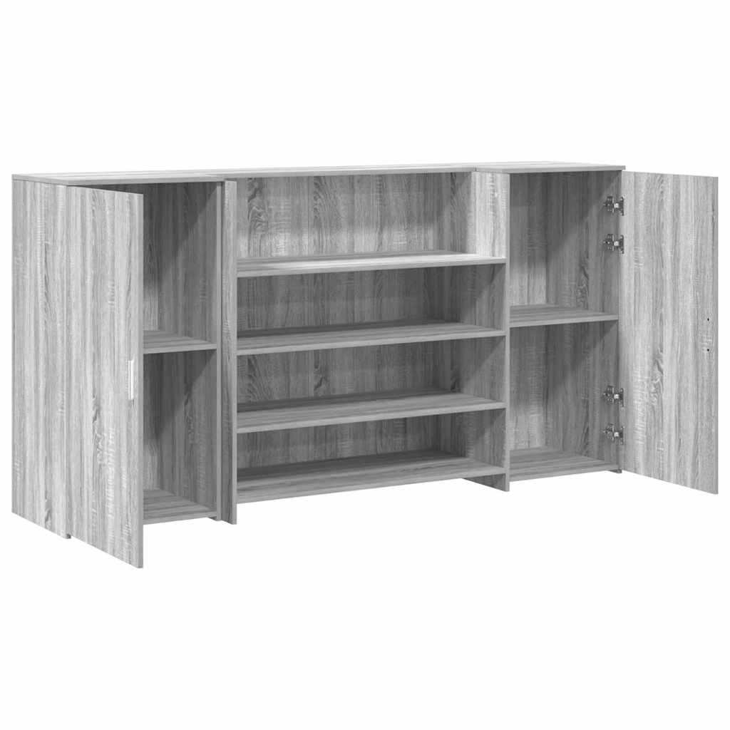 vidaXL Empfangstheke Grau Sonoma 200x50x103,5 cm Holzwerkstoff - Image 6