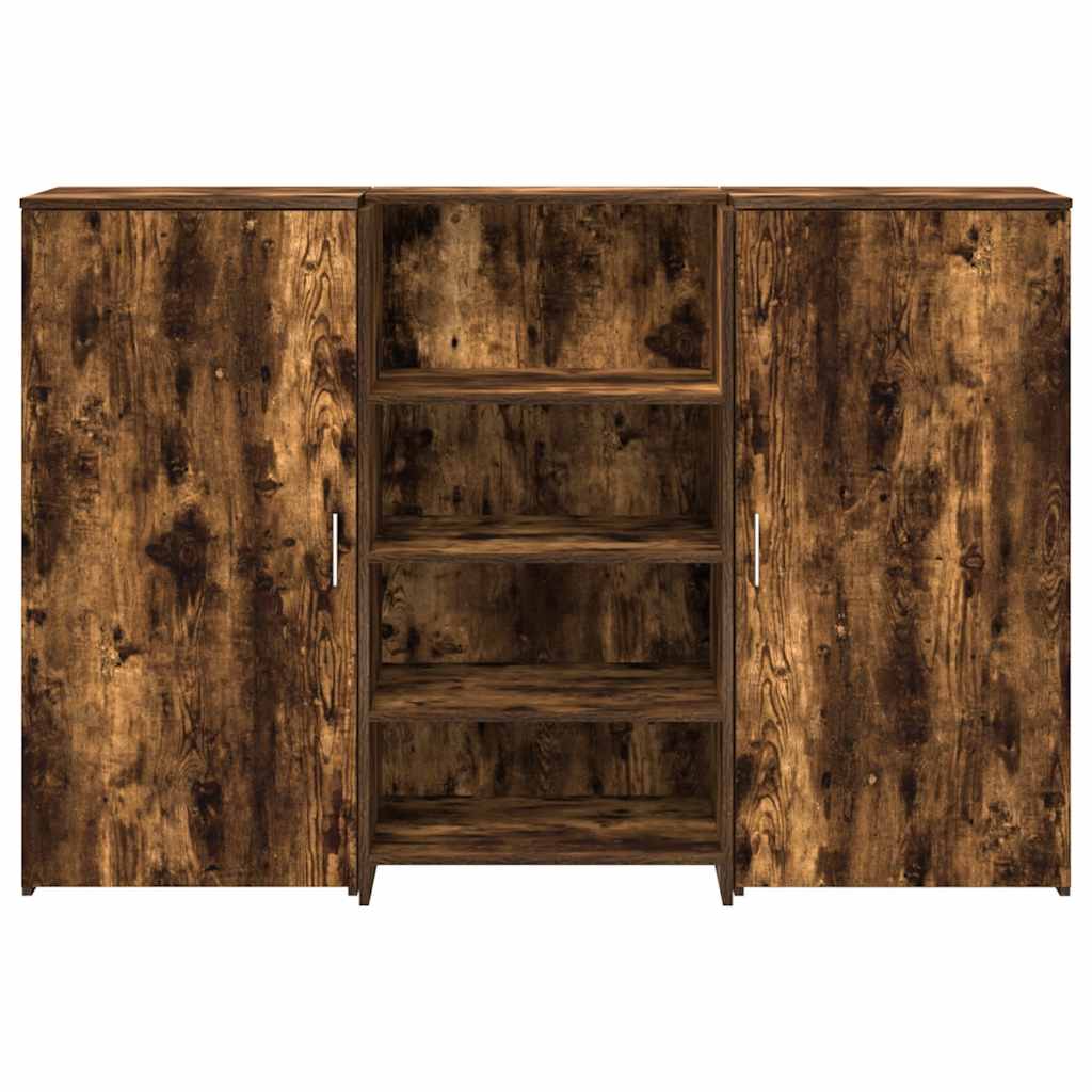 vidaXL Empfangstheke Räuchereiche 155x50x103,5 cm Holzwerkstoff - Image 5