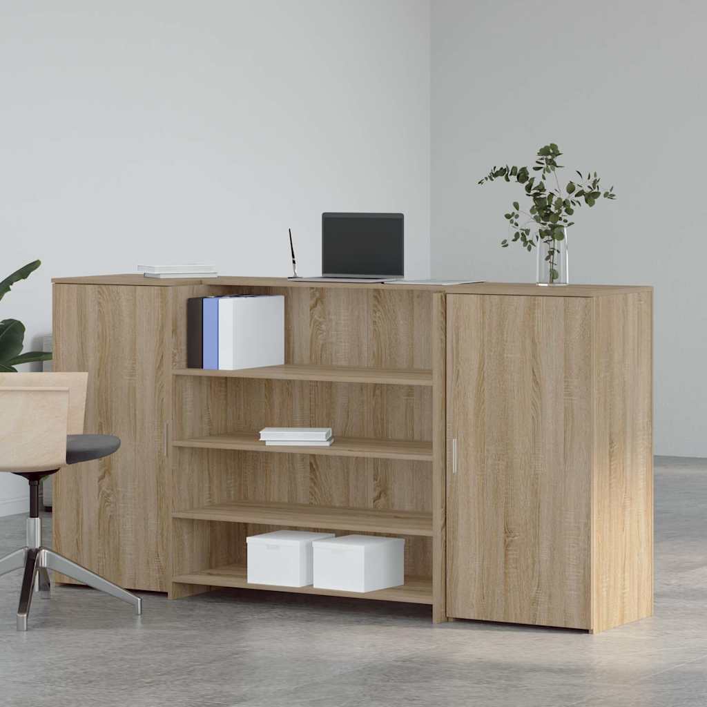 vidaXL Empfangstheke Sonoma-Eiche 200x50x103,5 cm Holzwerkstoff - Image 3