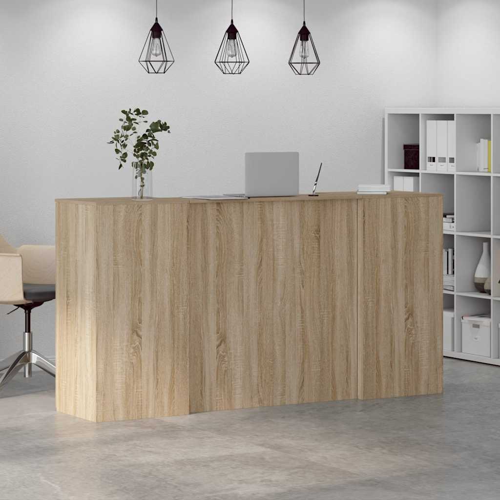 vidaXL Empfangstheke Sonoma-Eiche 200x50x103,5 cm Holzwerkstoff - Image 4