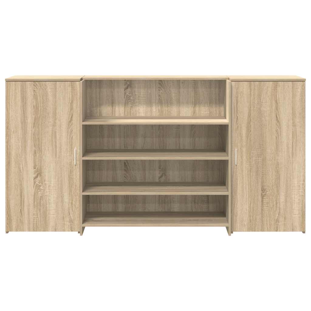 vidaXL Empfangstheke Sonoma-Eiche 200x50x103,5 cm Holzwerkstoff - Image 5
