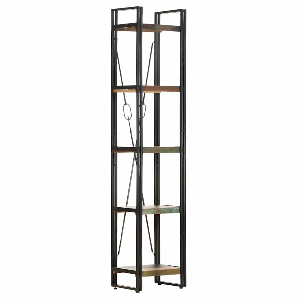 vidaXL Bücherregal 5 Fächer 40x30x180 cm Altholz Massiv