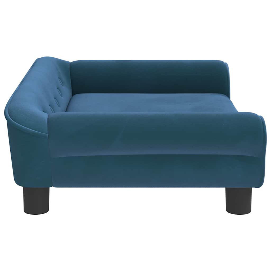 vidaXL Lit pour chien bleu 70x48x22 cm velours - Image 4