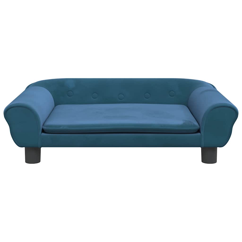 vidaXL Lit pour chien bleu 70x48x22 cm velours - Image 3