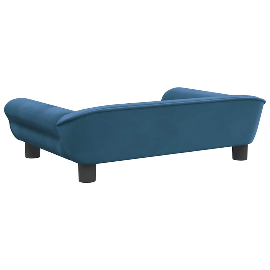 vidaXL Lit pour chien bleu 70x48x22 cm velours - Image 5