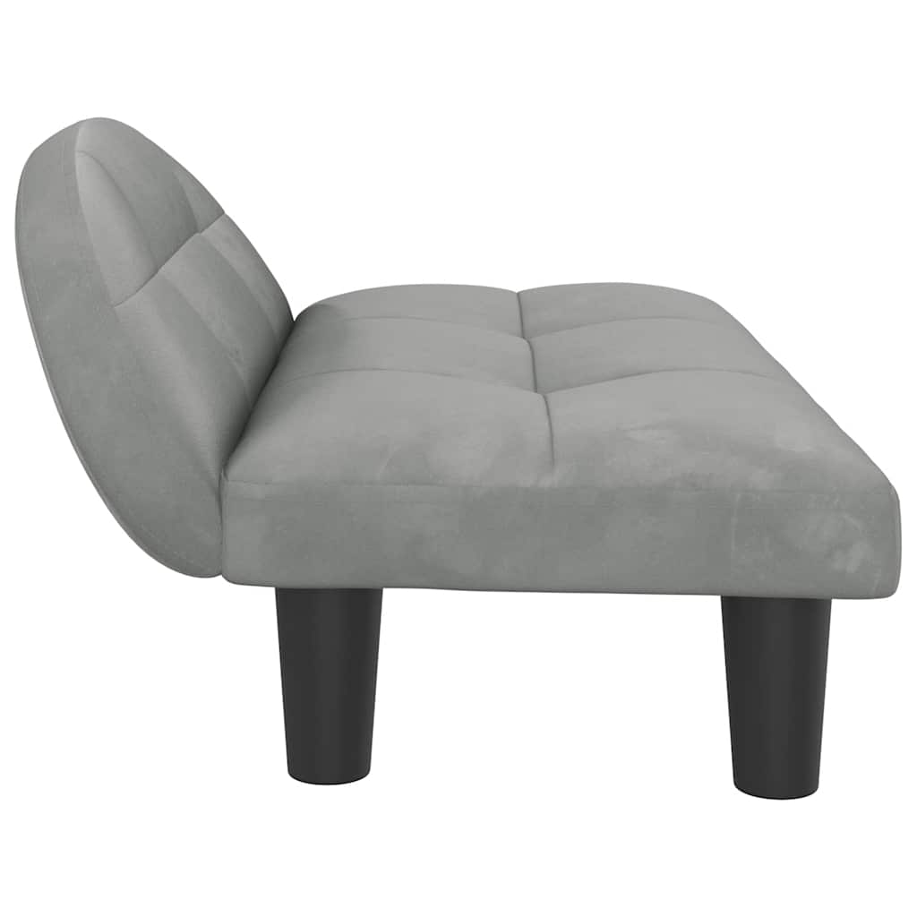 vidaXL Lit pour chien gris clair 70x52x30 cm velours - Image 4
