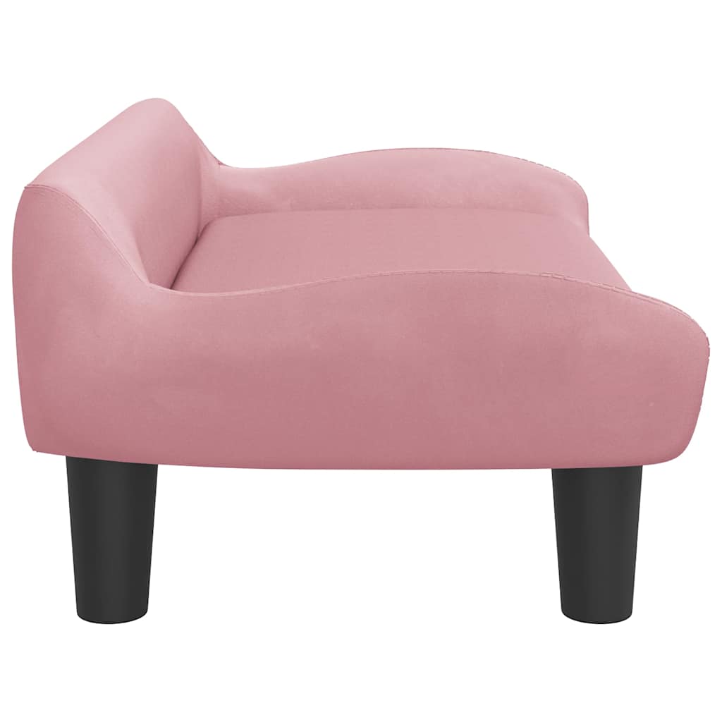 vidaXL Lit pour chien rose 70x40x24 cm velours - Image 4