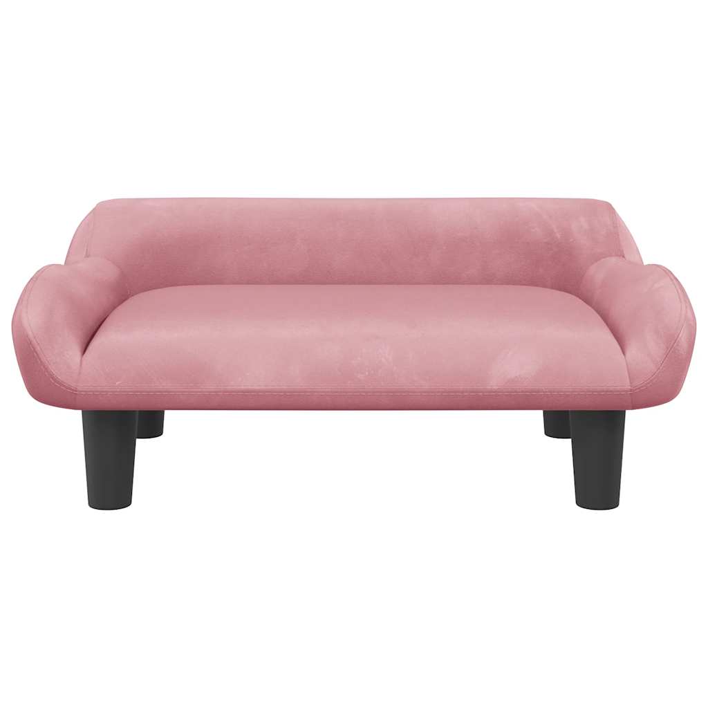 vidaXL Lit pour chien rose 70x40x24 cm velours - Image 3