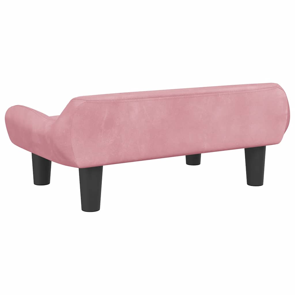 vidaXL Lit pour chien rose 70x40x24 cm velours - Image 5