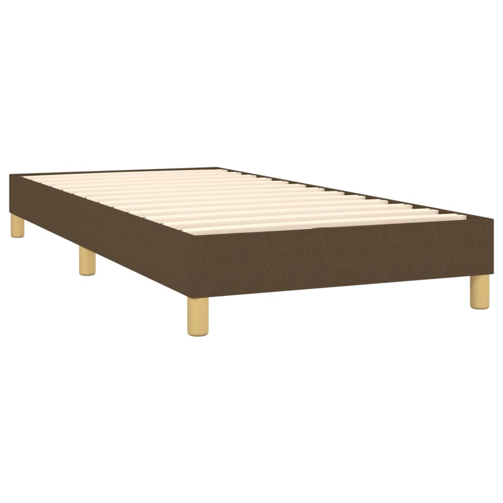 vidaXL Sommier à lattes de lit et matelas et LED Marron foncé 80x200cm - Image 5