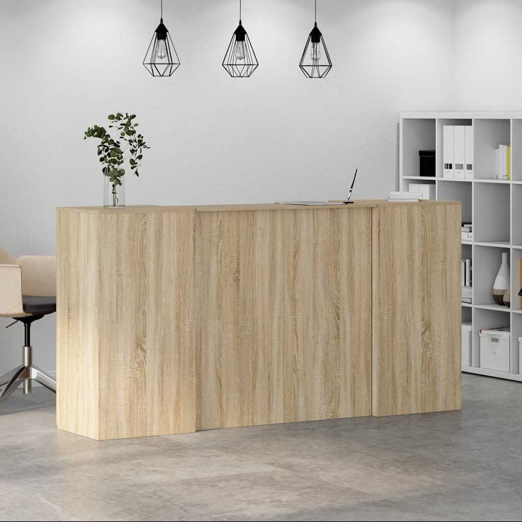 vidaXL Empfangstheke Sonoma-Eiche 200x50x103,5 cm Holzwerkstoff - Image 4