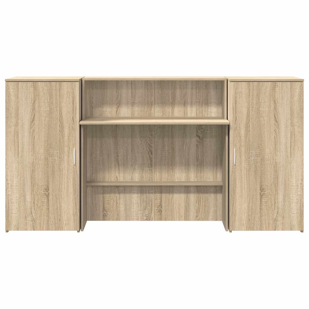 vidaXL Empfangstheke Sonoma-Eiche 200x50x103,5 cm Holzwerkstoff - Image 5
