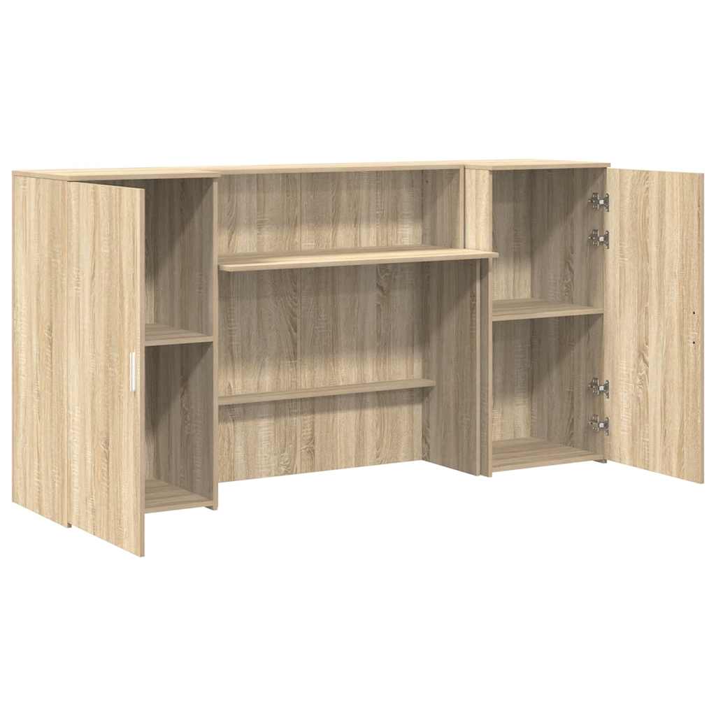 vidaXL Empfangstheke Sonoma-Eiche 200x50x103,5 cm Holzwerkstoff - Image 6