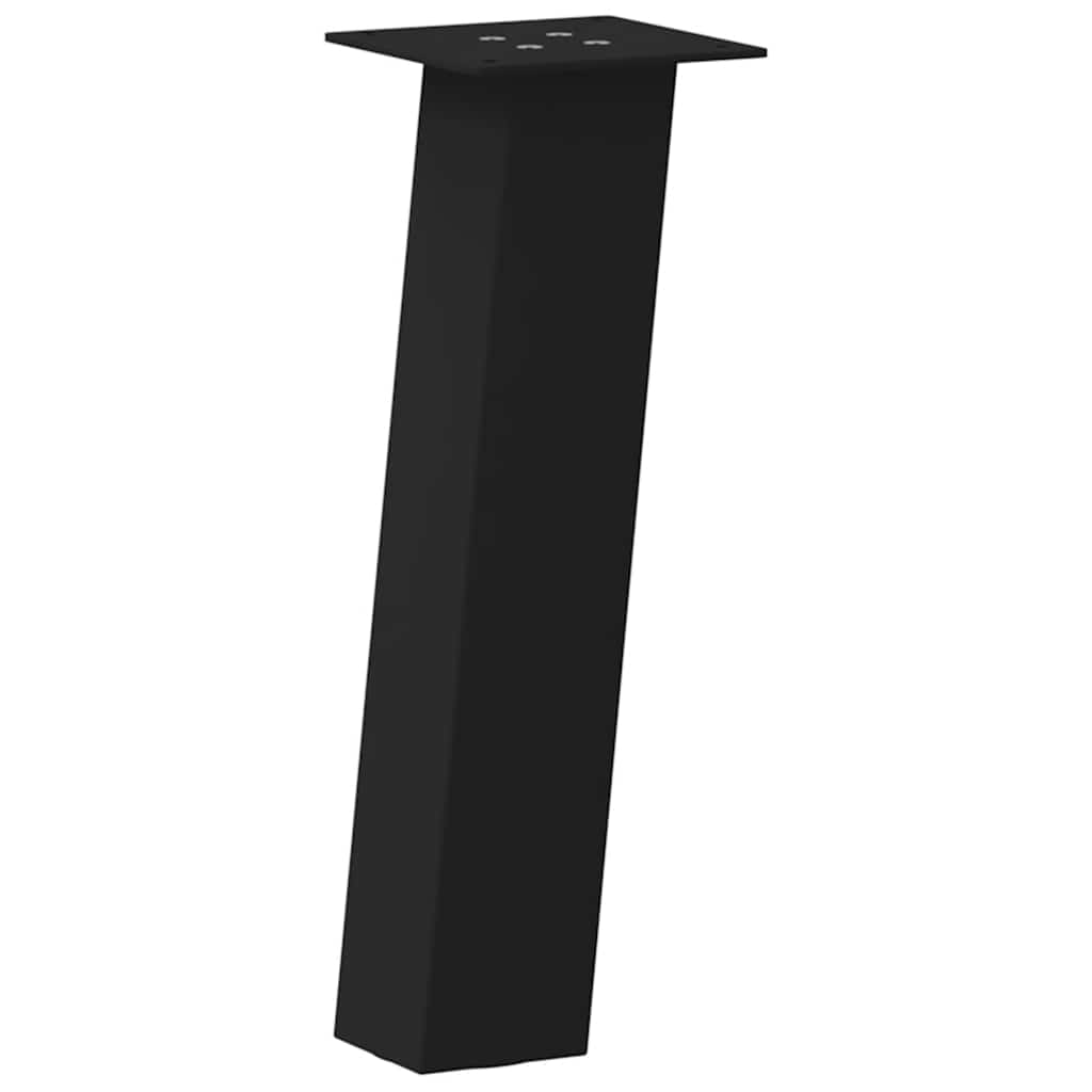 vidaXL Patas para mesa de centro (4 unidades), color negro, 42 cm, acero - Image 4