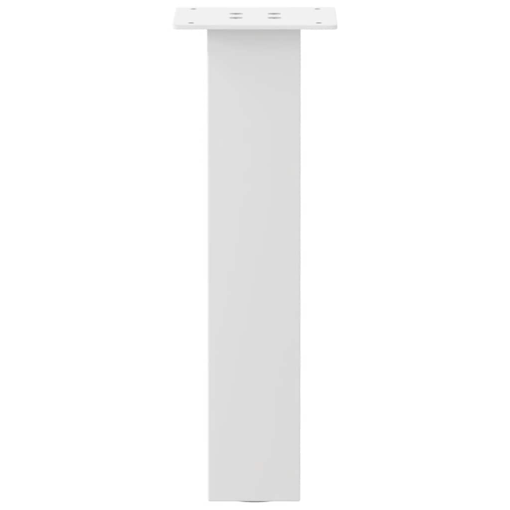 vidaXL Patas para mesa de centro (4 unidades), color blanco, 42 cm, acero - Image 6