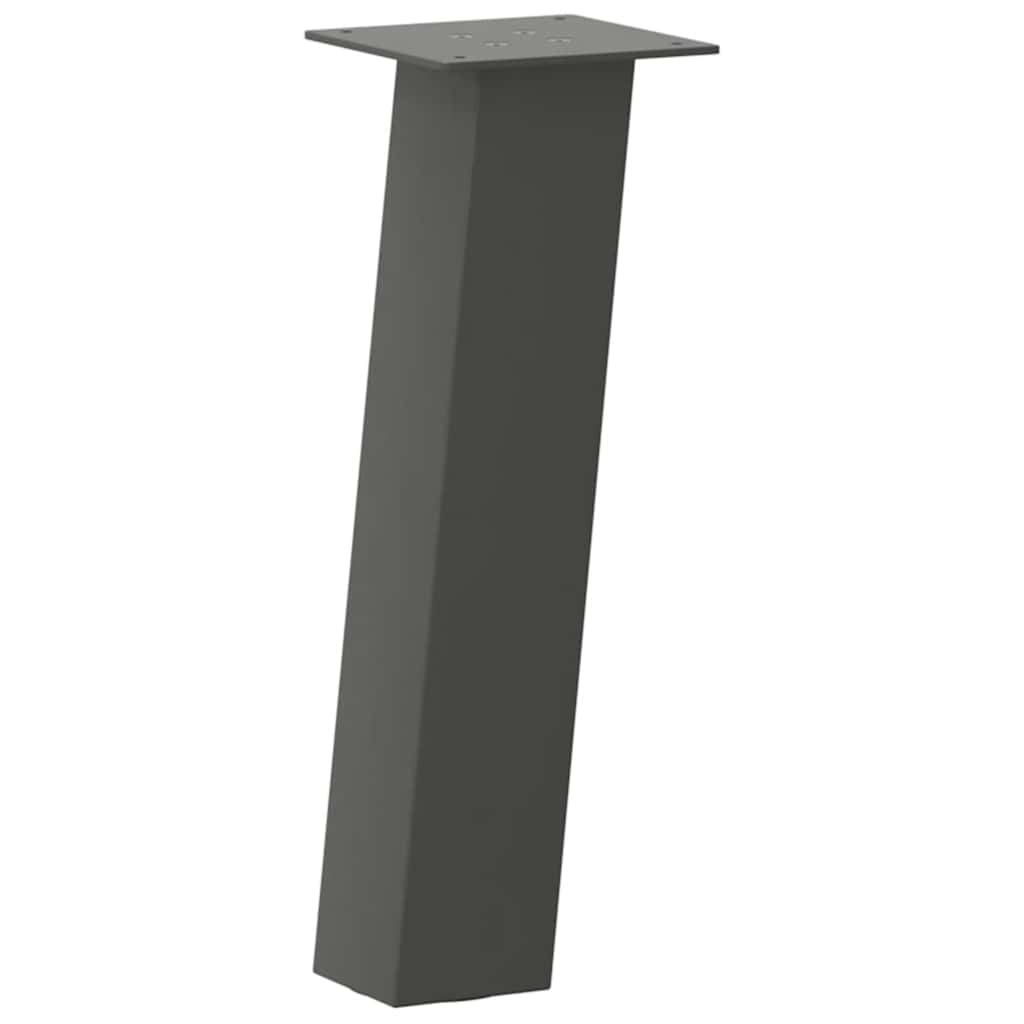 vidaXL Patas para mesa de centro (4 unidades), antracita, 42 cm, acero - Image 4