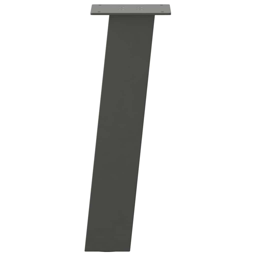 vidaXL Patas para mesa de centro (4 unidades), antracita, 42 cm, acero - Image 5