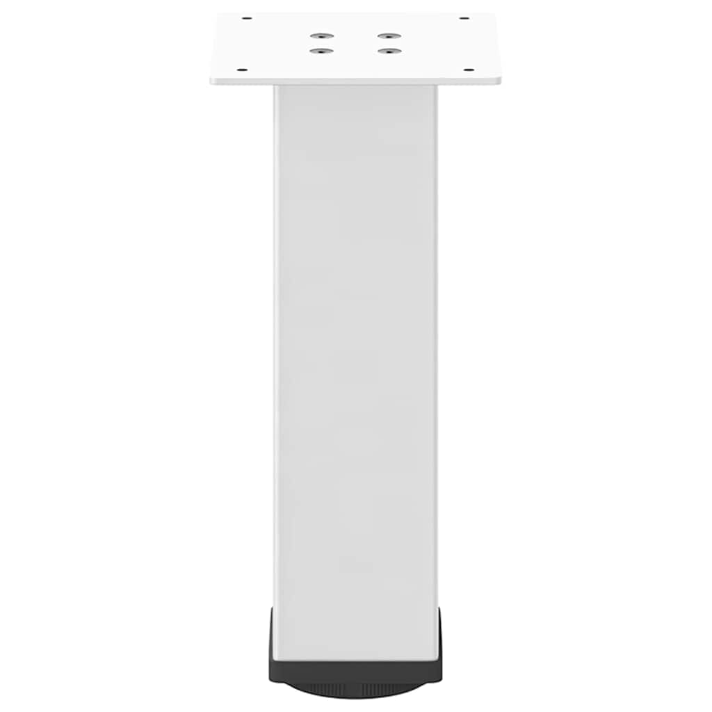 vidaXL Patas para mesa de centro (4 unidades), color blanco, 30-32 cm, acero - Image 5