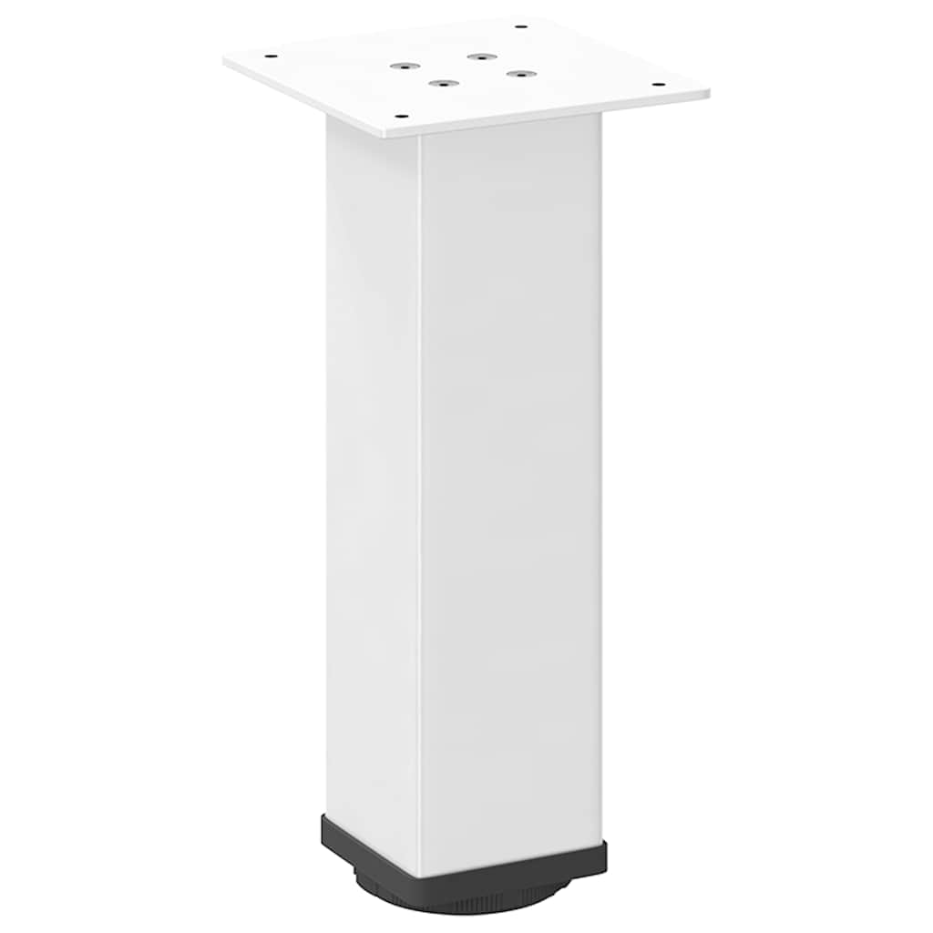 vidaXL Patas para mesa de centro (4 unidades), color blanco, 30-32 cm, acero - Image 4