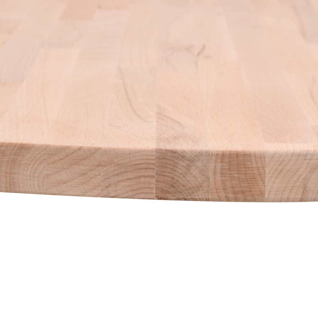 vidaXL Tablero redondo de madera maciza de haya Ø80x2,5 cm - Image 3