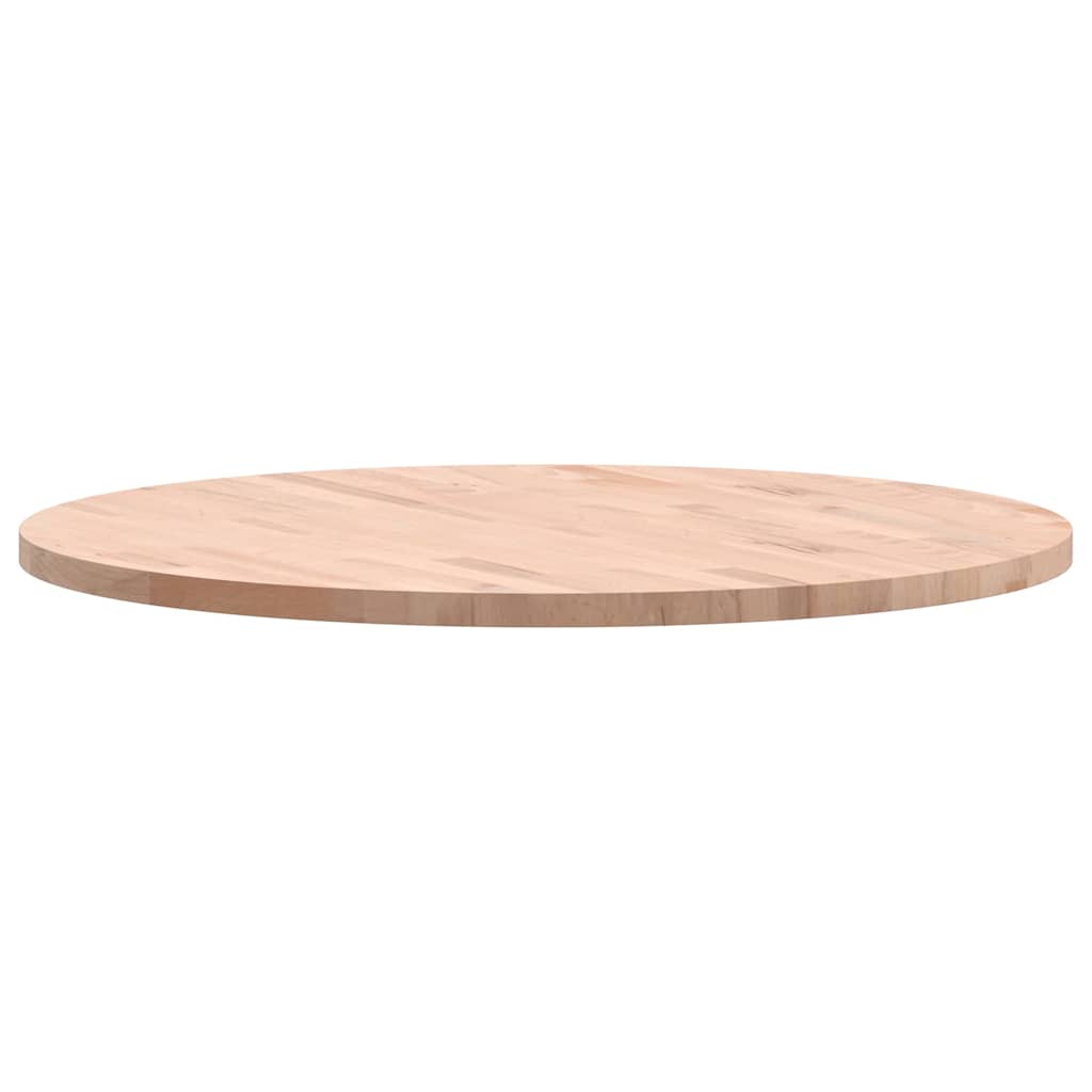 vidaXL Tablero redondo de madera maciza de haya Ø80x2,5 cm - Image 6