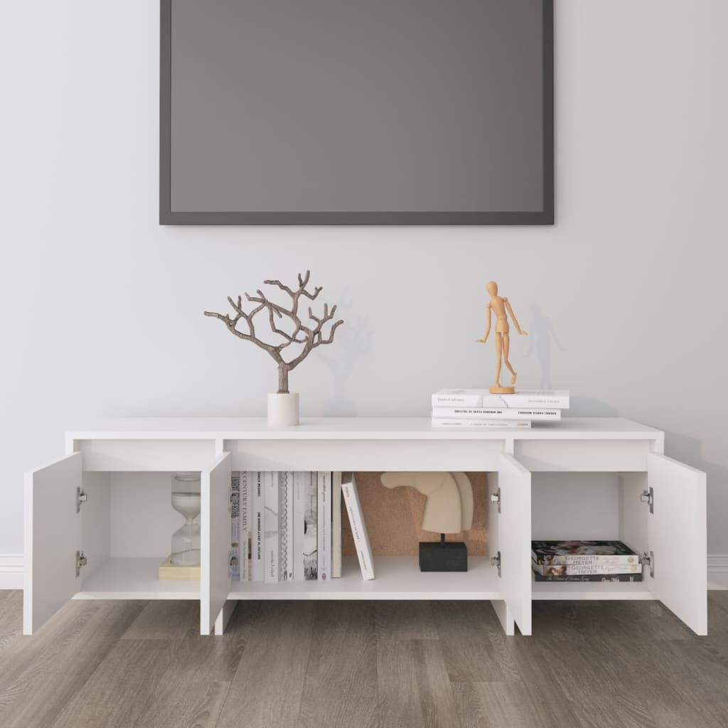 vidaXL Mueble para TV madera contrachapada blanco 120x30x40,5 cm - Image 3