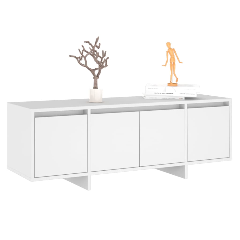 vidaXL Mueble para TV madera contrachapada blanco 120x30x40,5 cm - Image 4