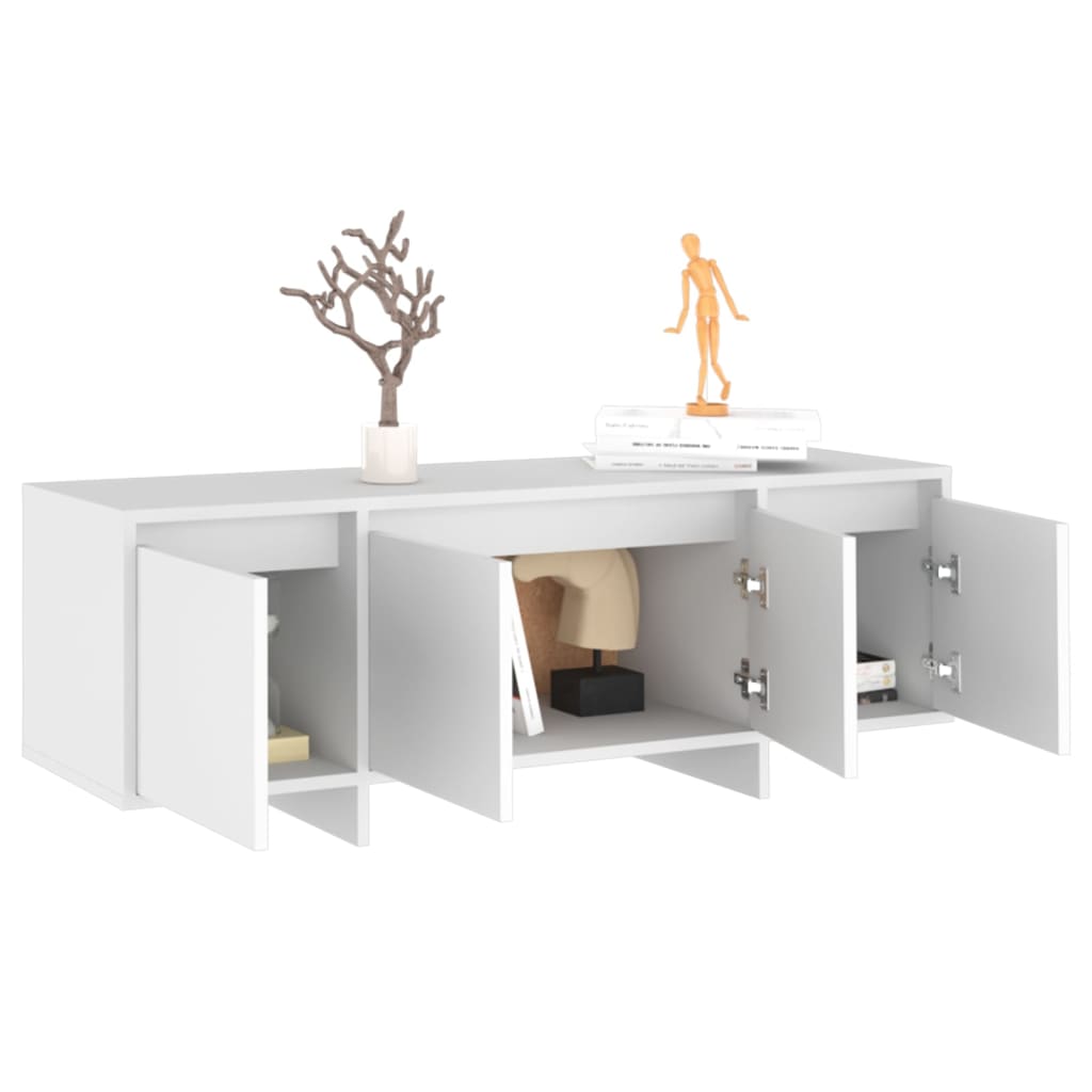 vidaXL Mueble para TV madera contrachapada blanco 120x30x40,5 cm - Image 5