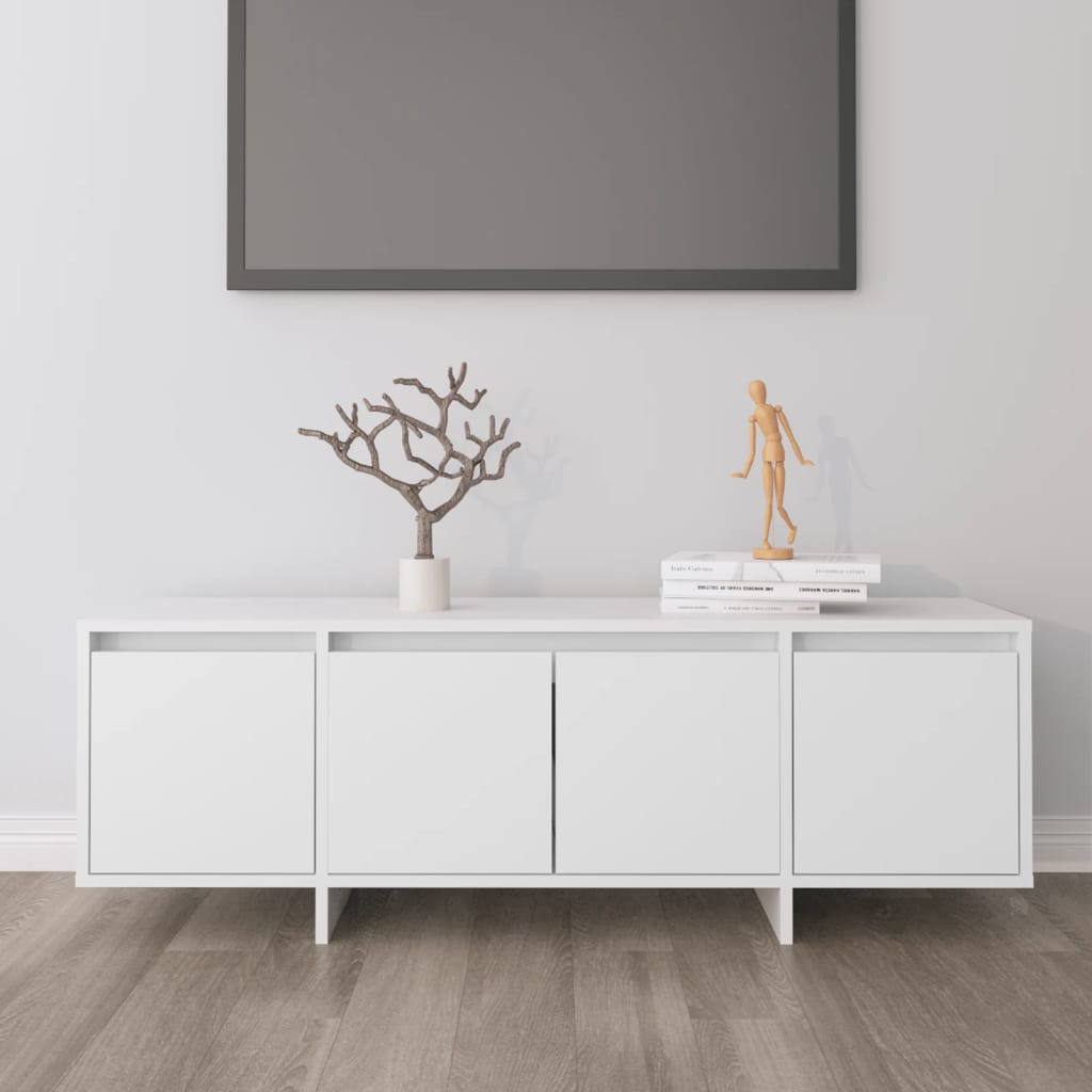 vidaXL Meuble TV Blanc 120x30x40,5 cm Bois d'ingénierie