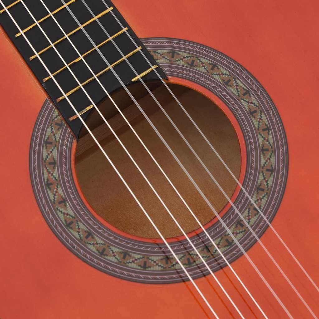 vidaXL Guitarra clásica para principiantes madera tilo negro 4/4 39" - Image 6