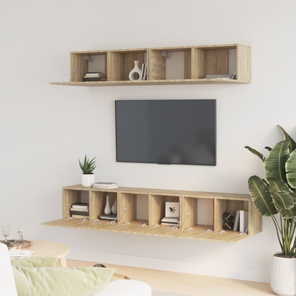 vidaXL Ensemble de meubles TV 5 pcs Chêne sonoma Bois d'ingénierie - Image 3