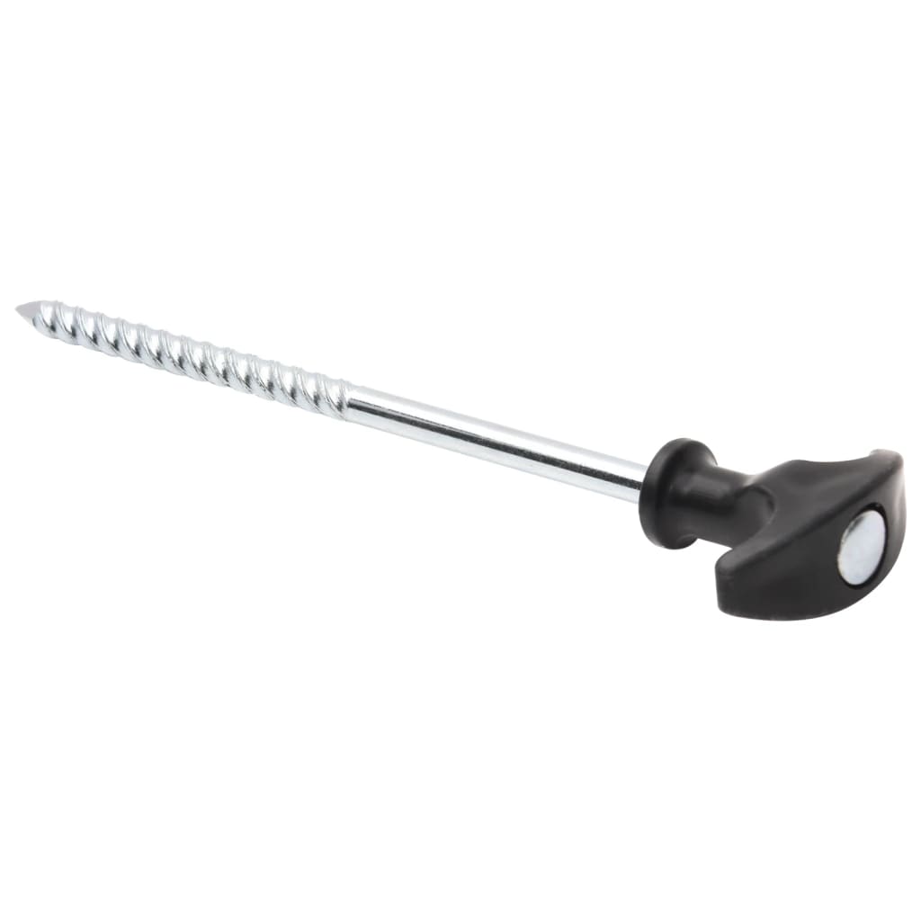 vidaXL Piquets de tente 24 pcs 20 cm Ø7 mm acier galvanisé - Image 4