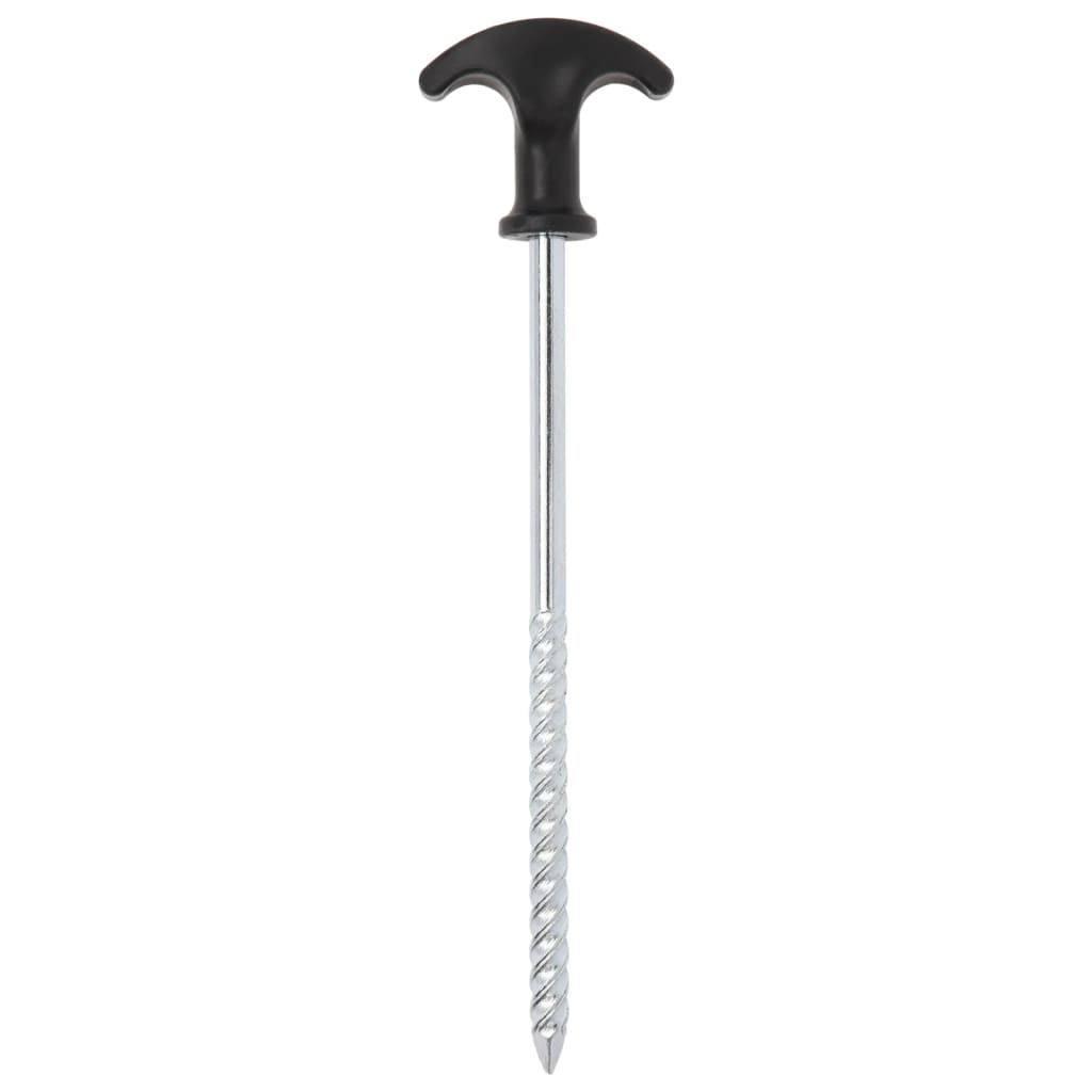 vidaXL Piquets de tente 24 pcs 20 cm Ø7 mm acier galvanisé - Image 3