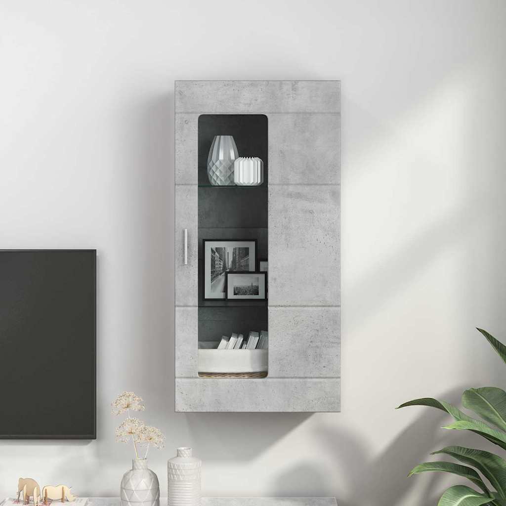 vidaXL Meuble mural Gris béton 55 x 29 x 100 cm Bois d'ingénierie - Image 4