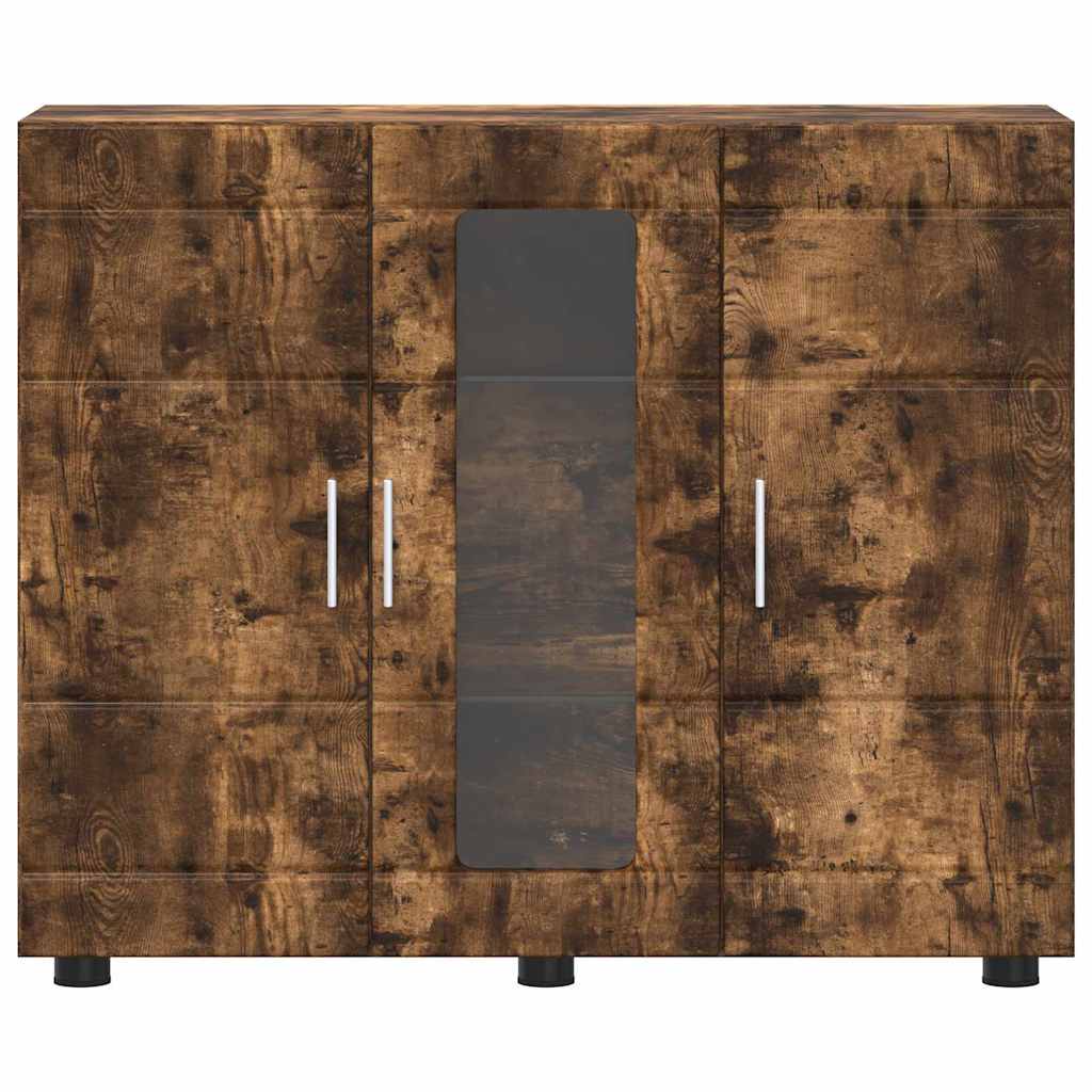 vidaXL Buffet Chêne fumé 55,5 x 29 x 100 cm Bois d'ingénierie - Image 6