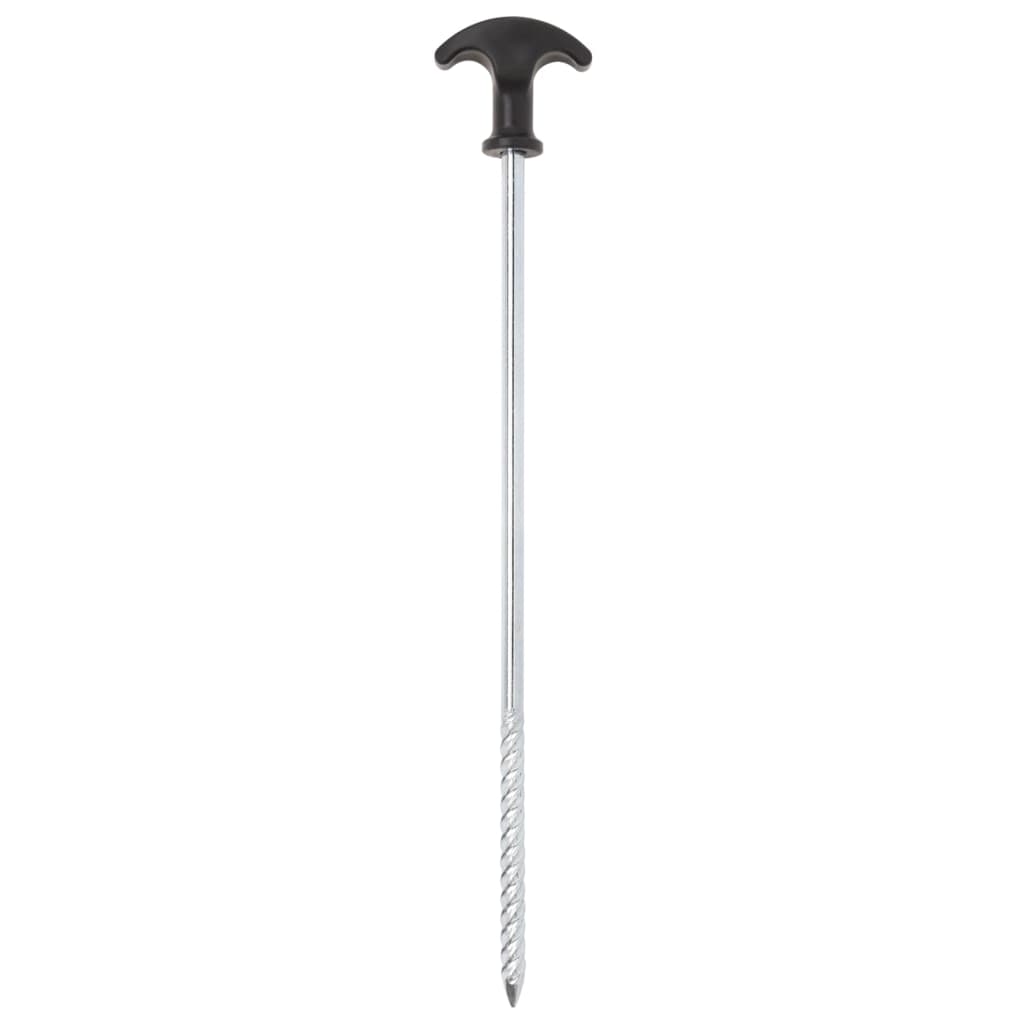 vidaXL Piquets de tente 24 pcs 30 cm Ø7 mm acier galvanisé - Image 3