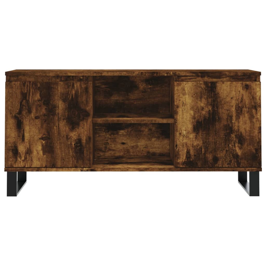 vidaXL Mueble de TV madera de ingeniería roble ahumado 104x35x50 cm - Image 5