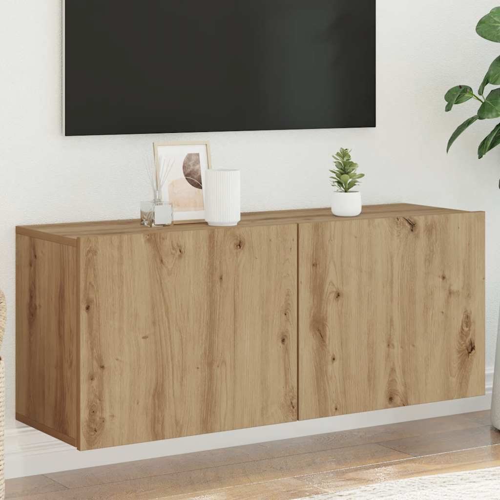 vidaXL Mueble para TV de pared roble artisian 100x30x41 cm